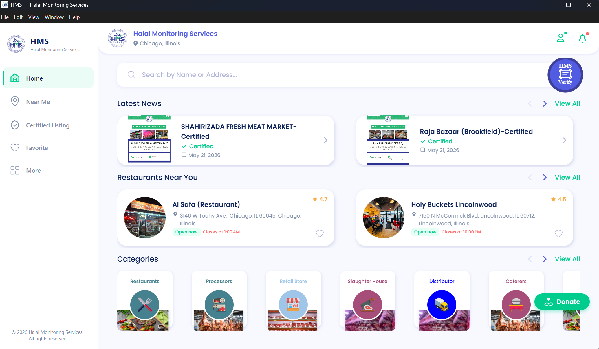 HMS desktop app screenshot 1